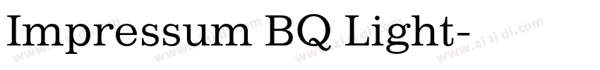 Impressum BQ Light字体转换